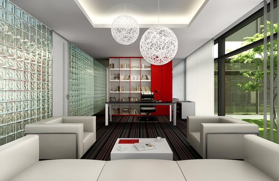 简约办公室怎样营造出空间感,大型公司的办公室墙面如何设计