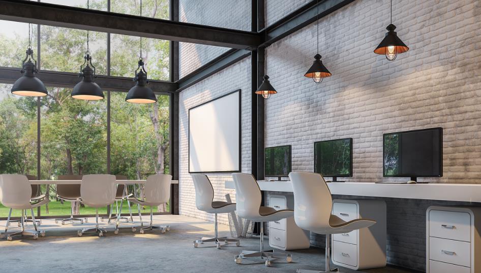 上海流行的工业风办公室设计,办公室无吊顶如何做隔断设计?